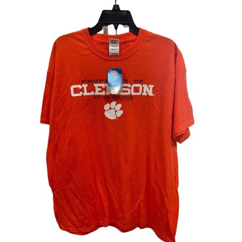 NWT Clemson Tigers Shirt Mens XL Orange JERZEES Cotton Graphic SI52*